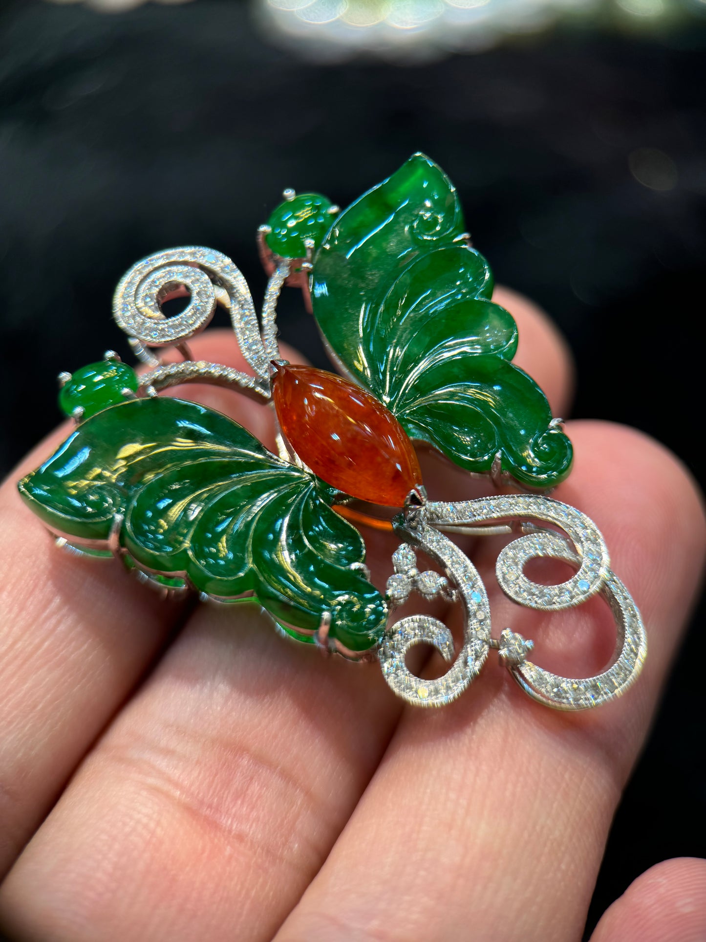 Green Butterfly Pendant (P110)