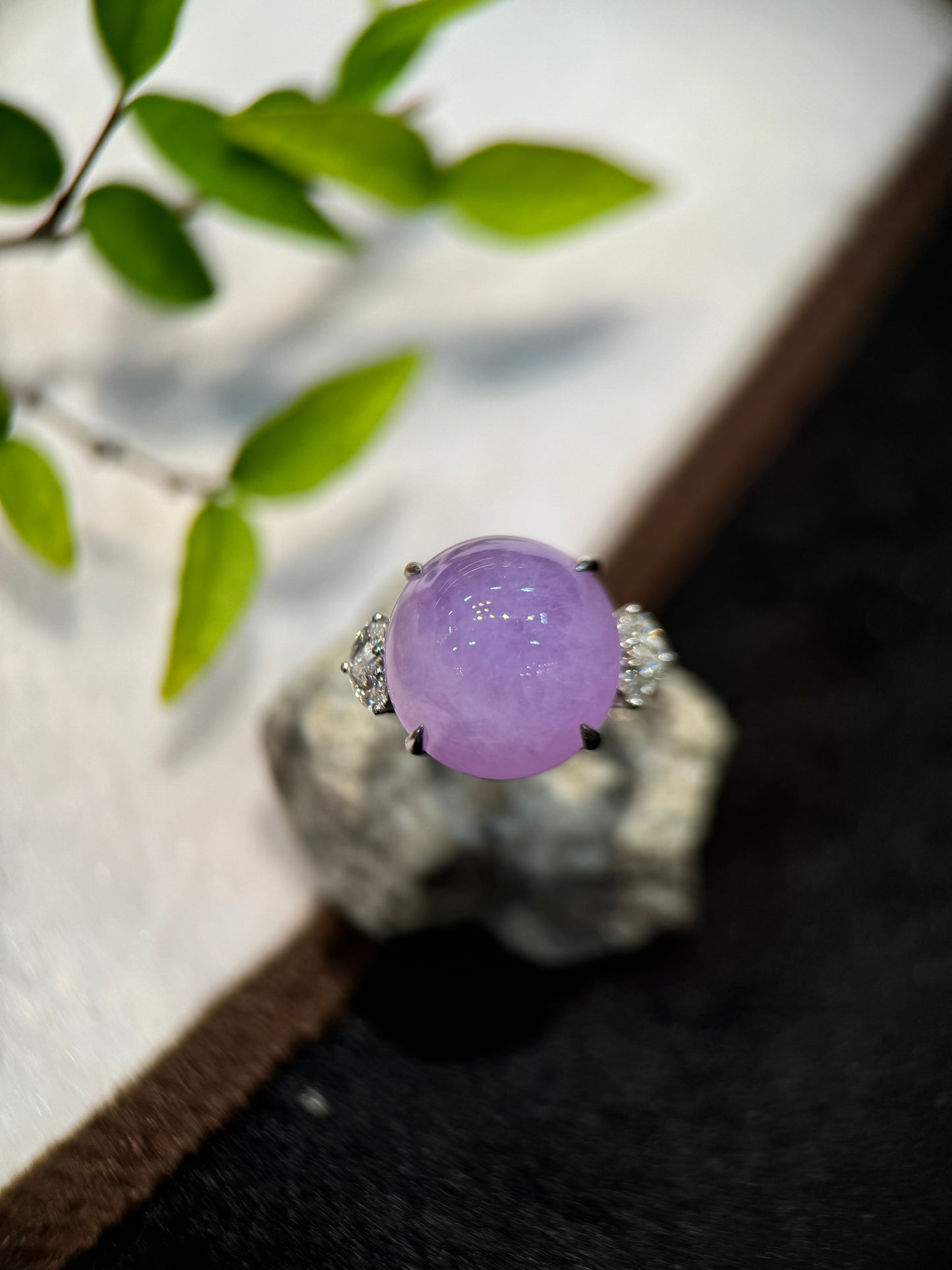 Icy Lavender Cabochon Ring (R130)