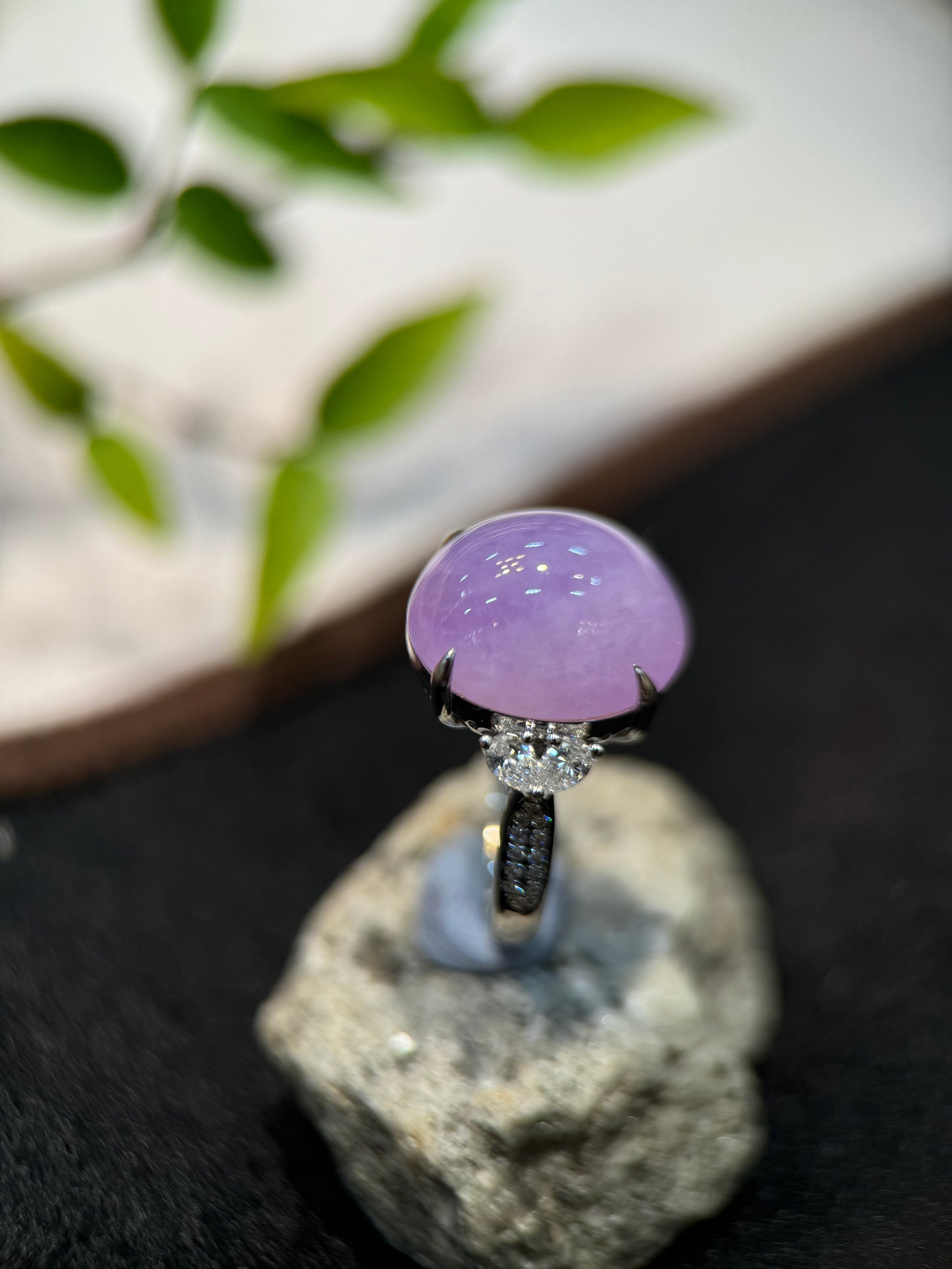 Icy Lavender Cabochon Ring (R130)