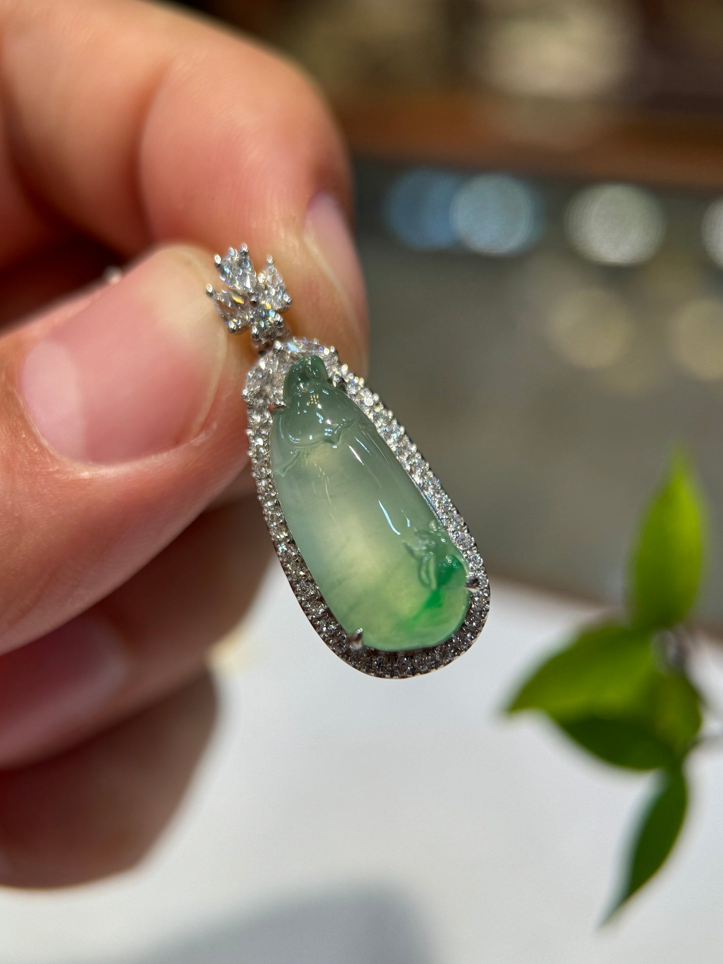 Icy Green Melon (福瓜) Pendant (P138)