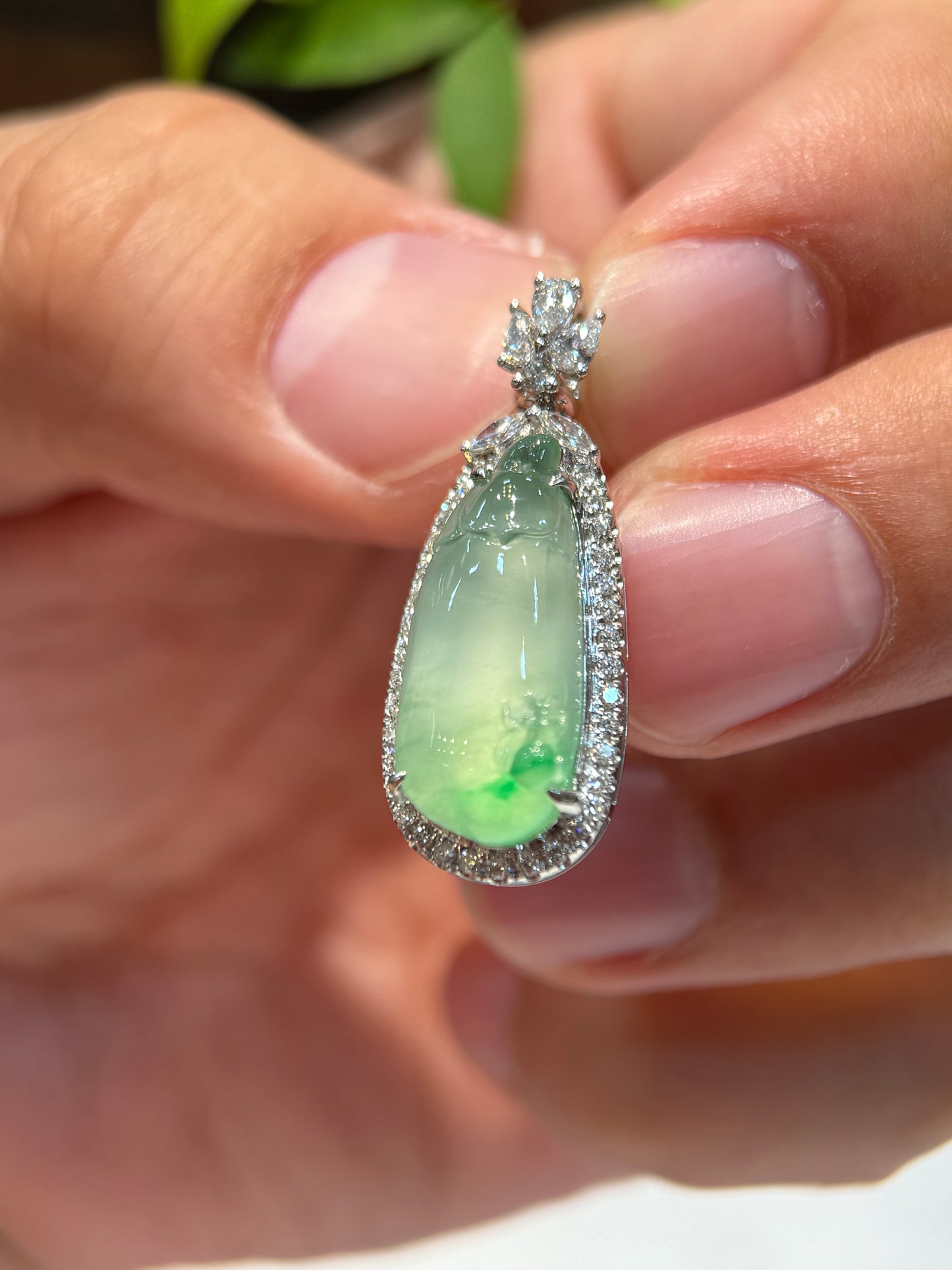 Icy Green Melon (福瓜) Pendant (P138)