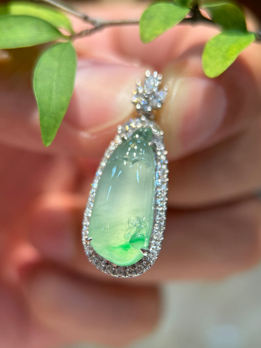 Icy Green Melon (福瓜) Pendant (P138)