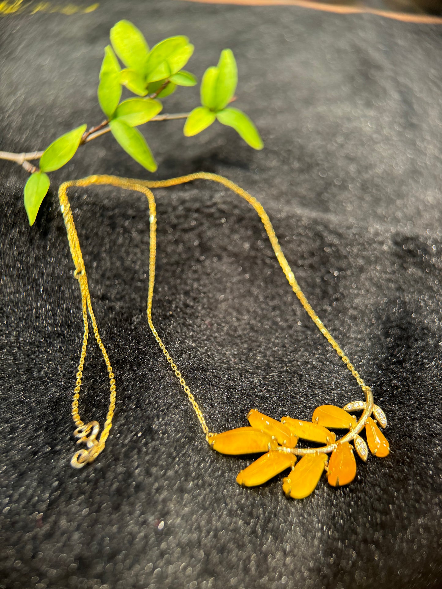 Honey Jade Necklace (P139)