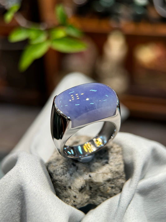 Lavender Saddle Jade Ring (R135)