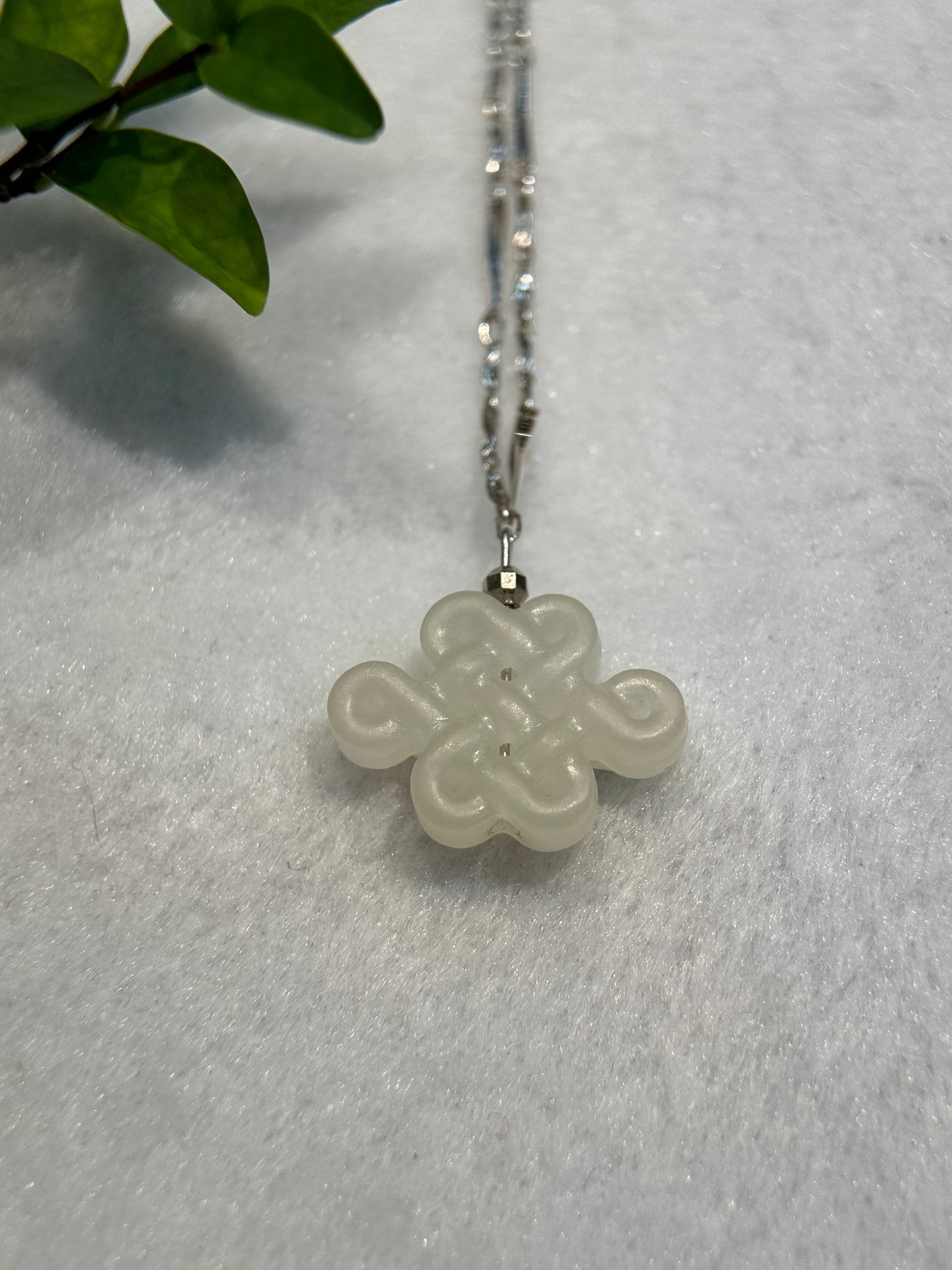 Nephrite Endless Knot Pendant (P141)