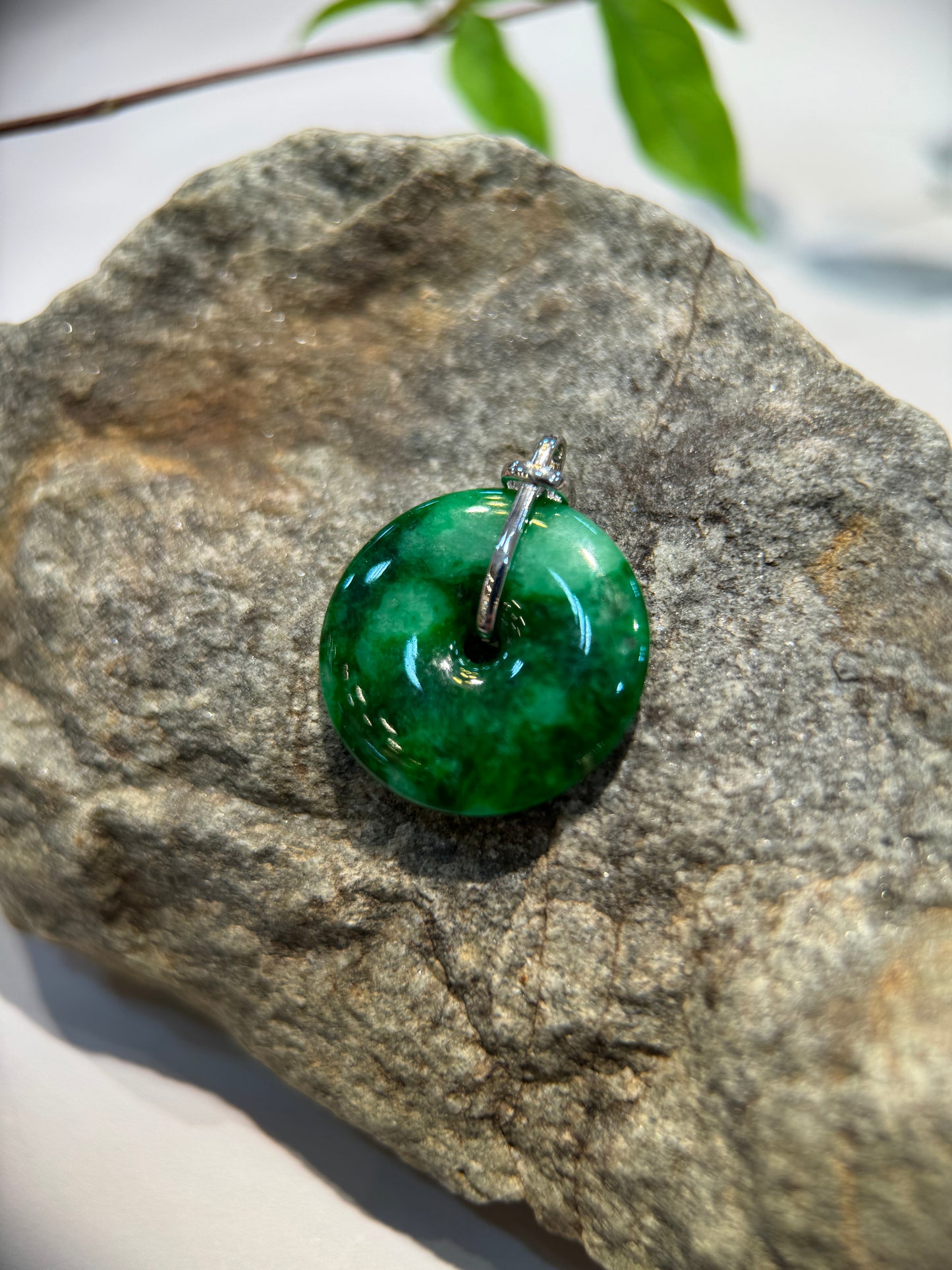 Green Safety Coin Pendant (P121)