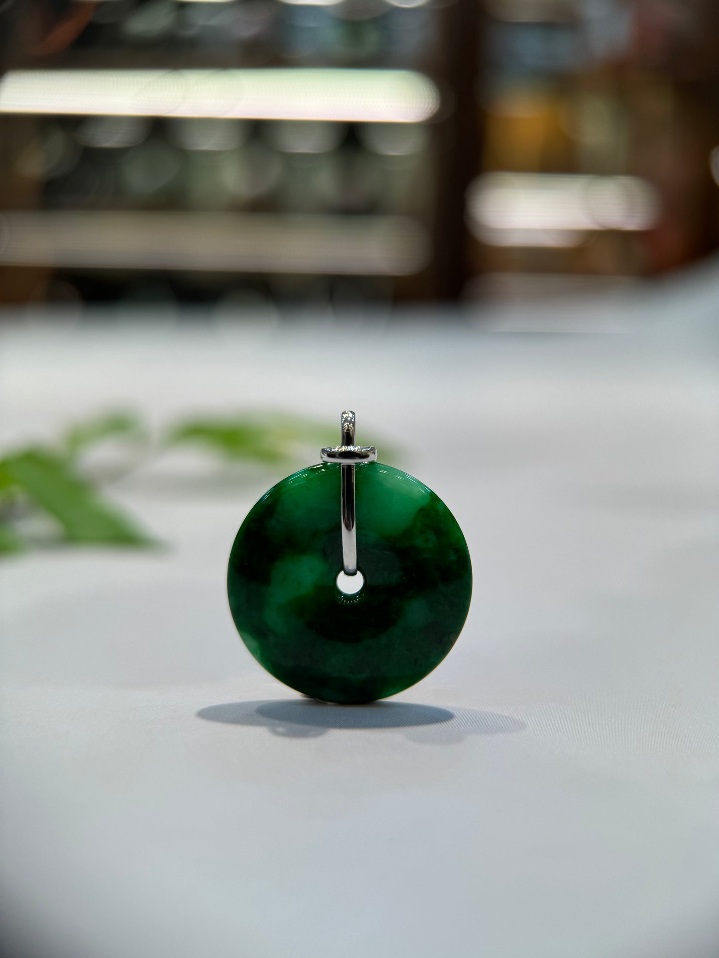 Green Safety Coin Pendant (P121)