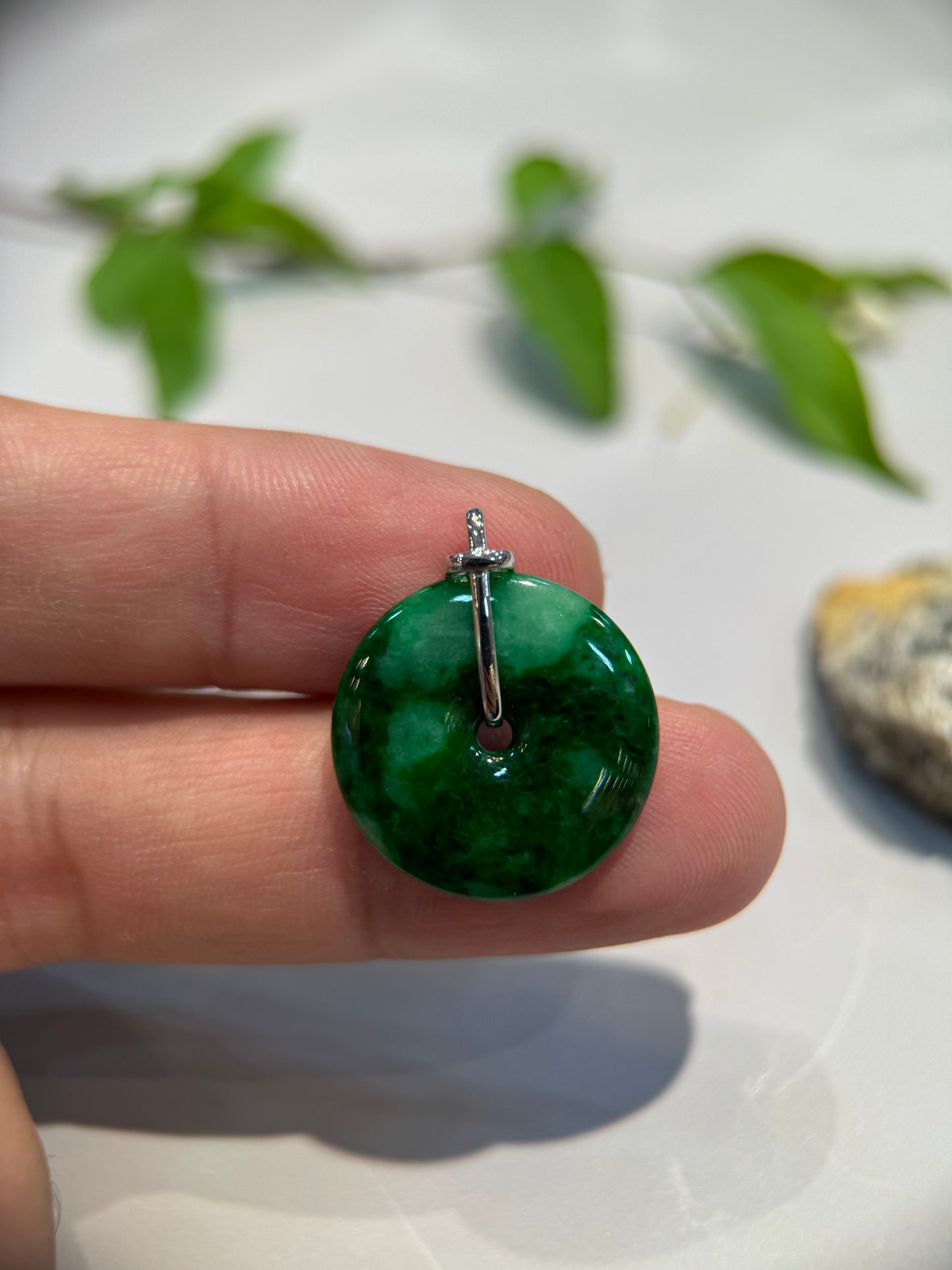 Green Safety Coin Pendant (P121)