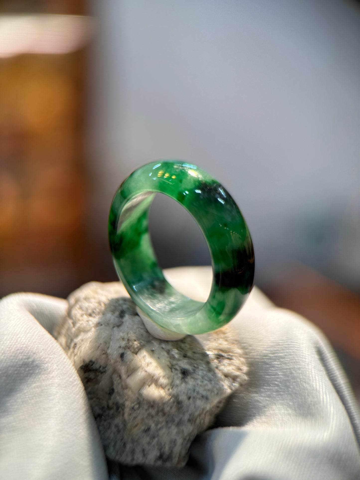 Dark Green Hololith Ring (R119)