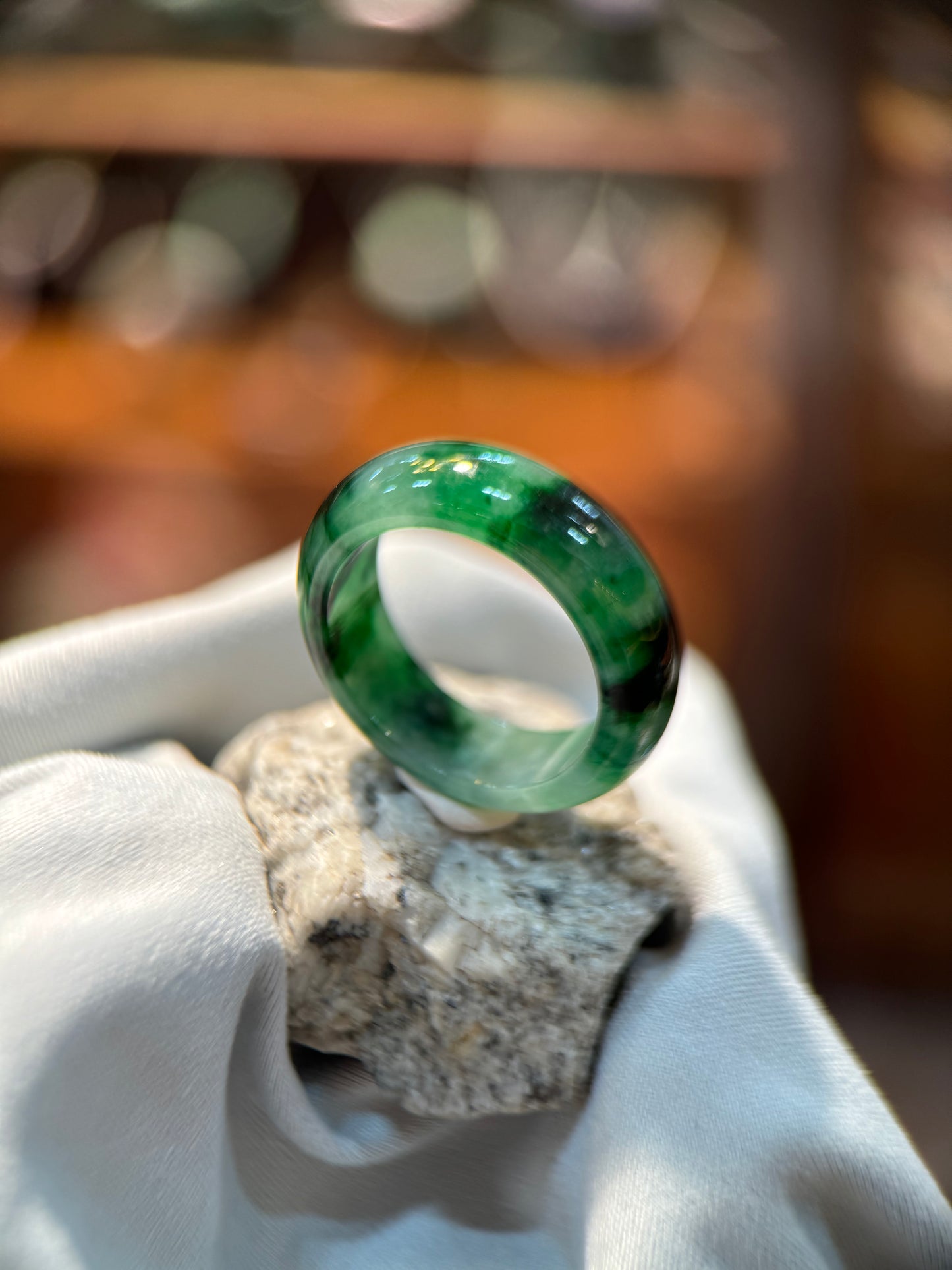 Dark Green Hololith Ring (R119)