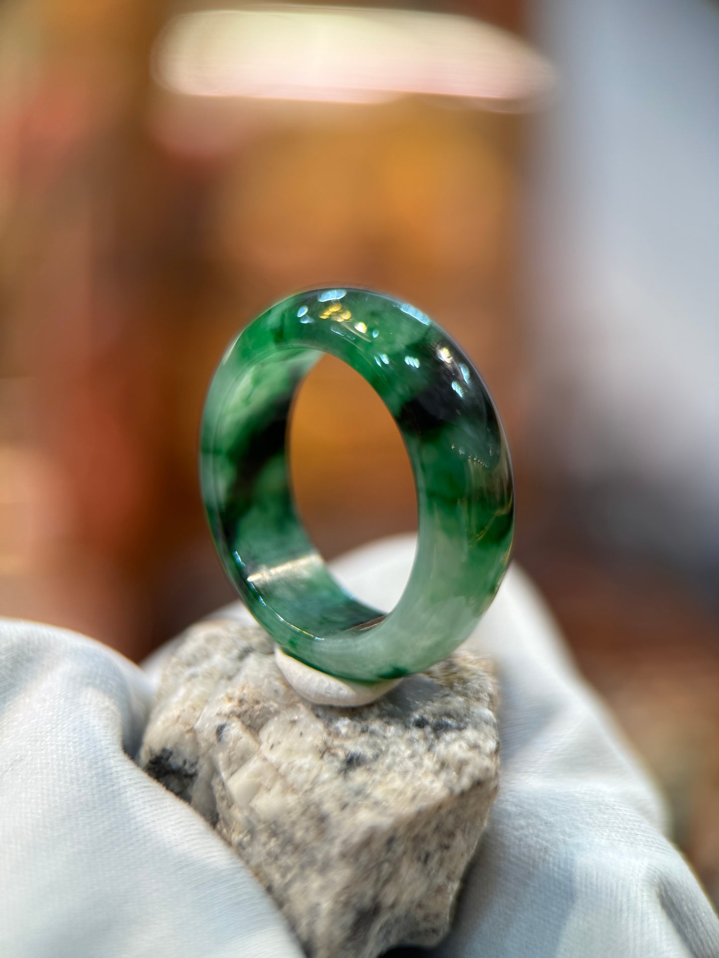 Dark Green Hololith Ring (R119)