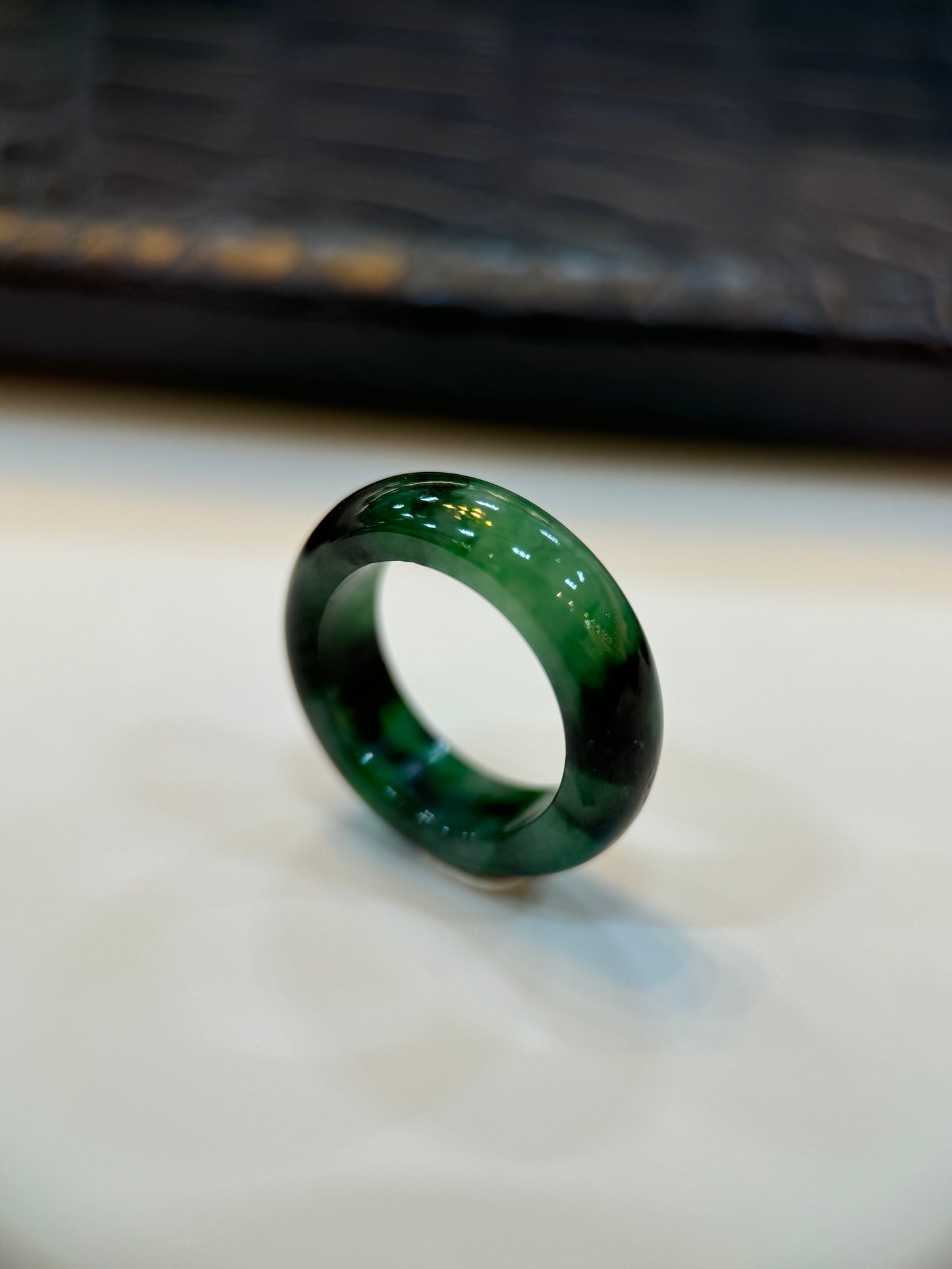 Dark Green Hololith Ring (R123)