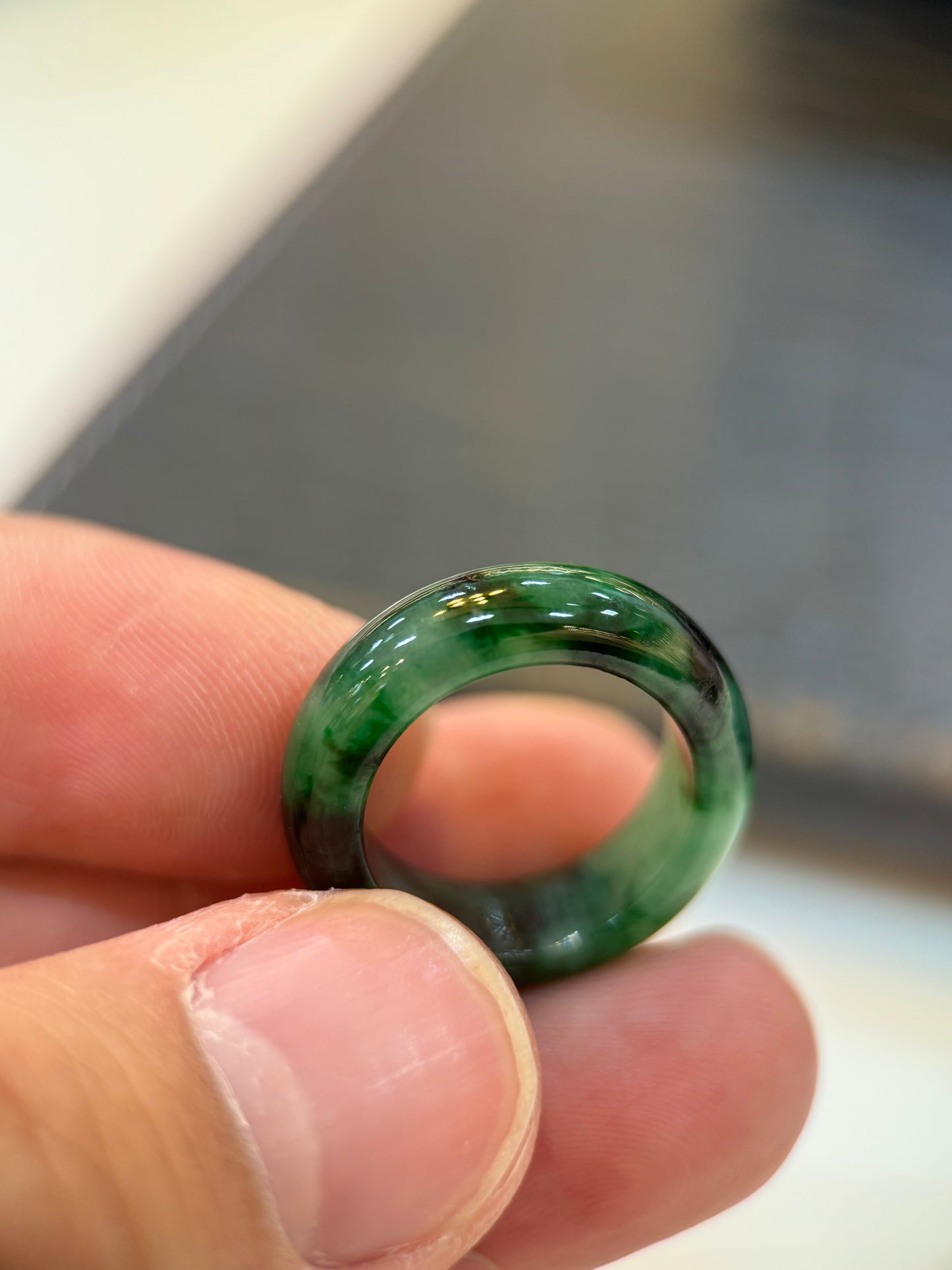 Dark Green Hololith Ring (R123)