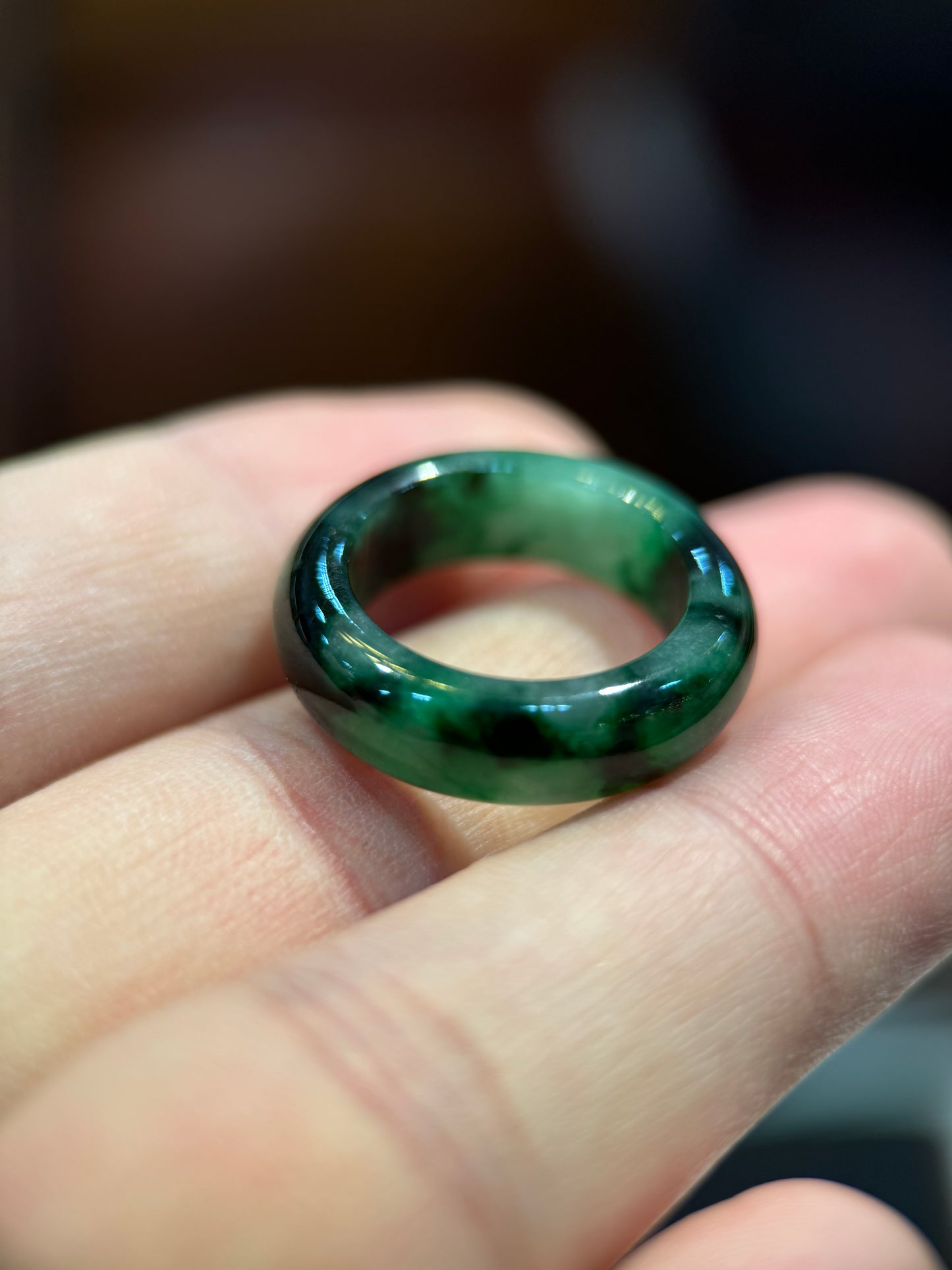 Dark Green Hololith Ring (R123)