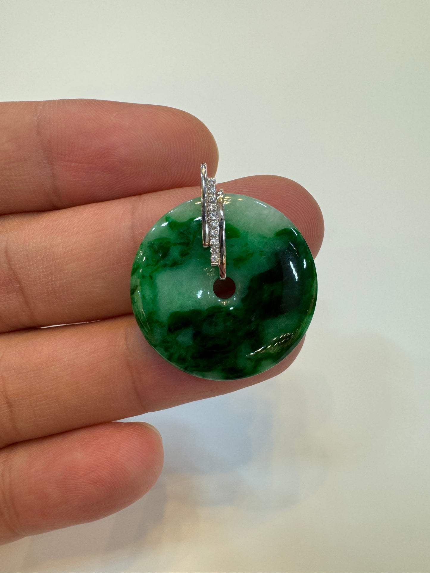 Green Safety Coin Pendant (P123)