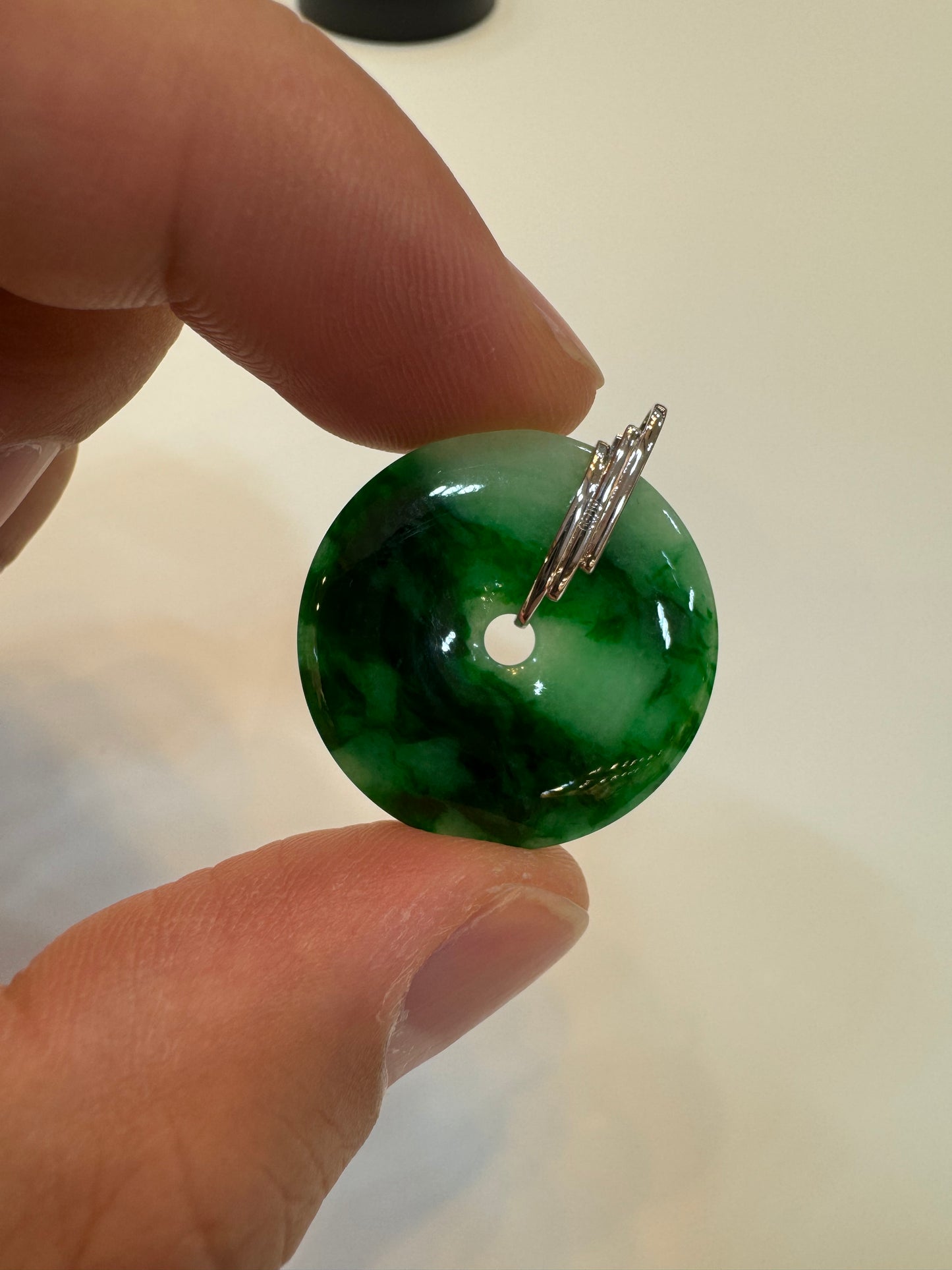 Green Safety Coin Pendant (P123)