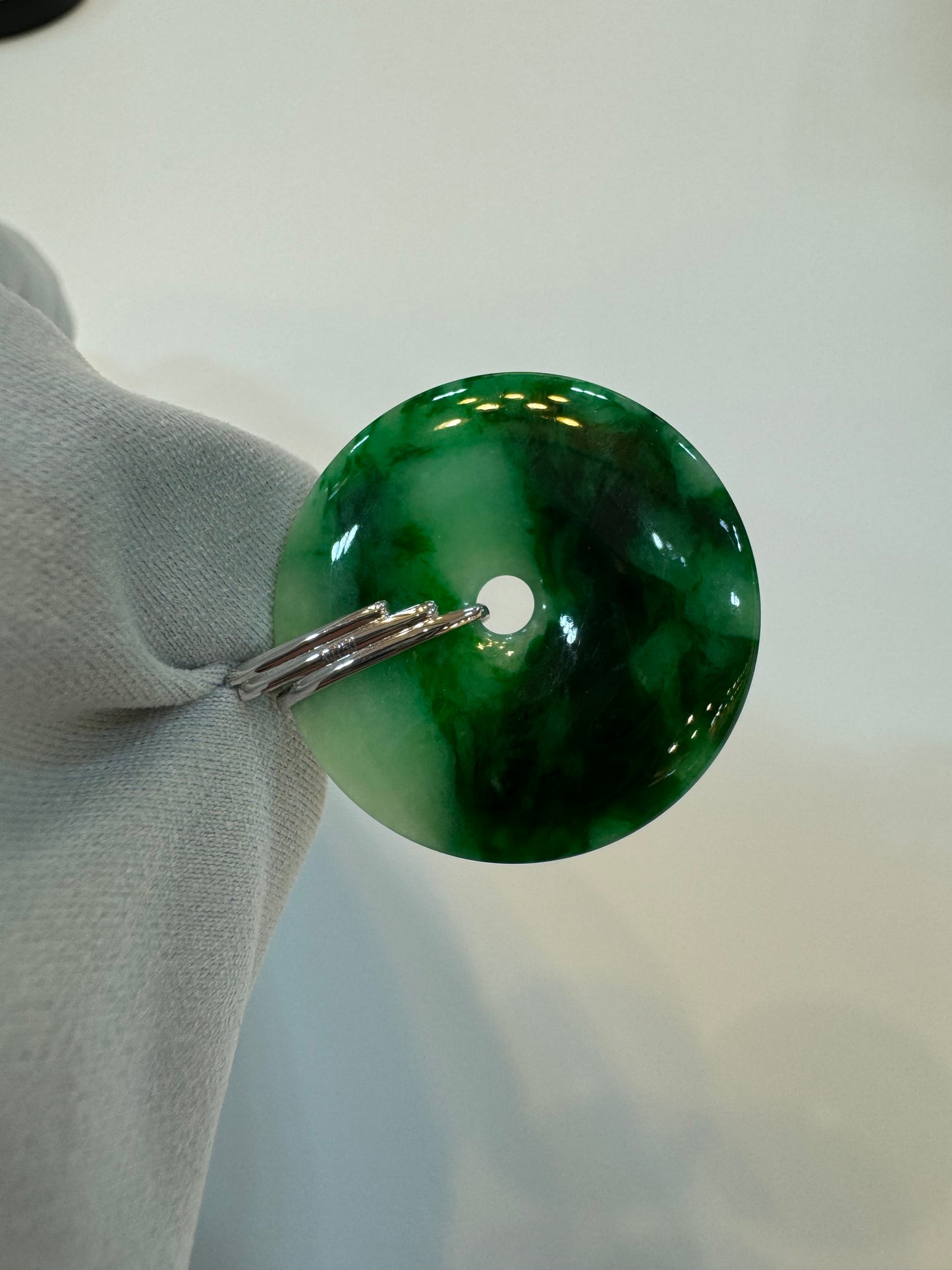 Green Safety Coin Pendant (P123)