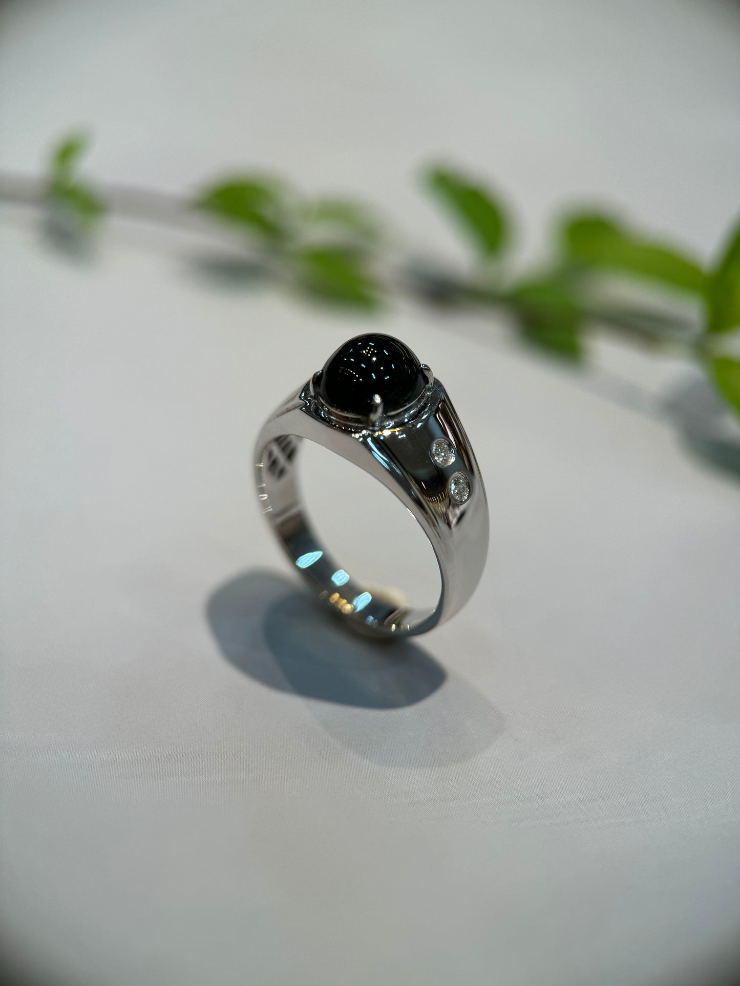 Omphacite Cabochon Ring (R125)