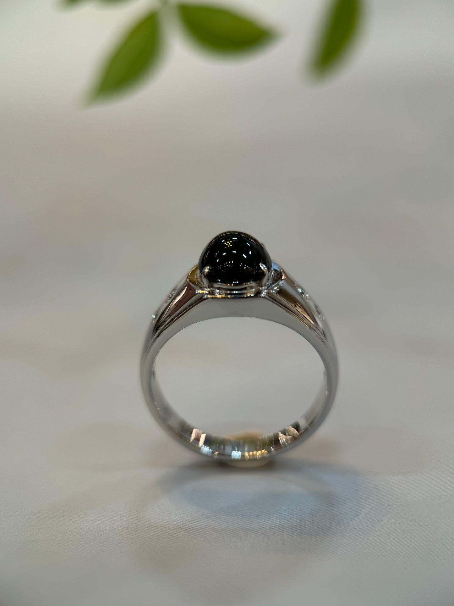 Omphacite Cabochon Ring (R125)