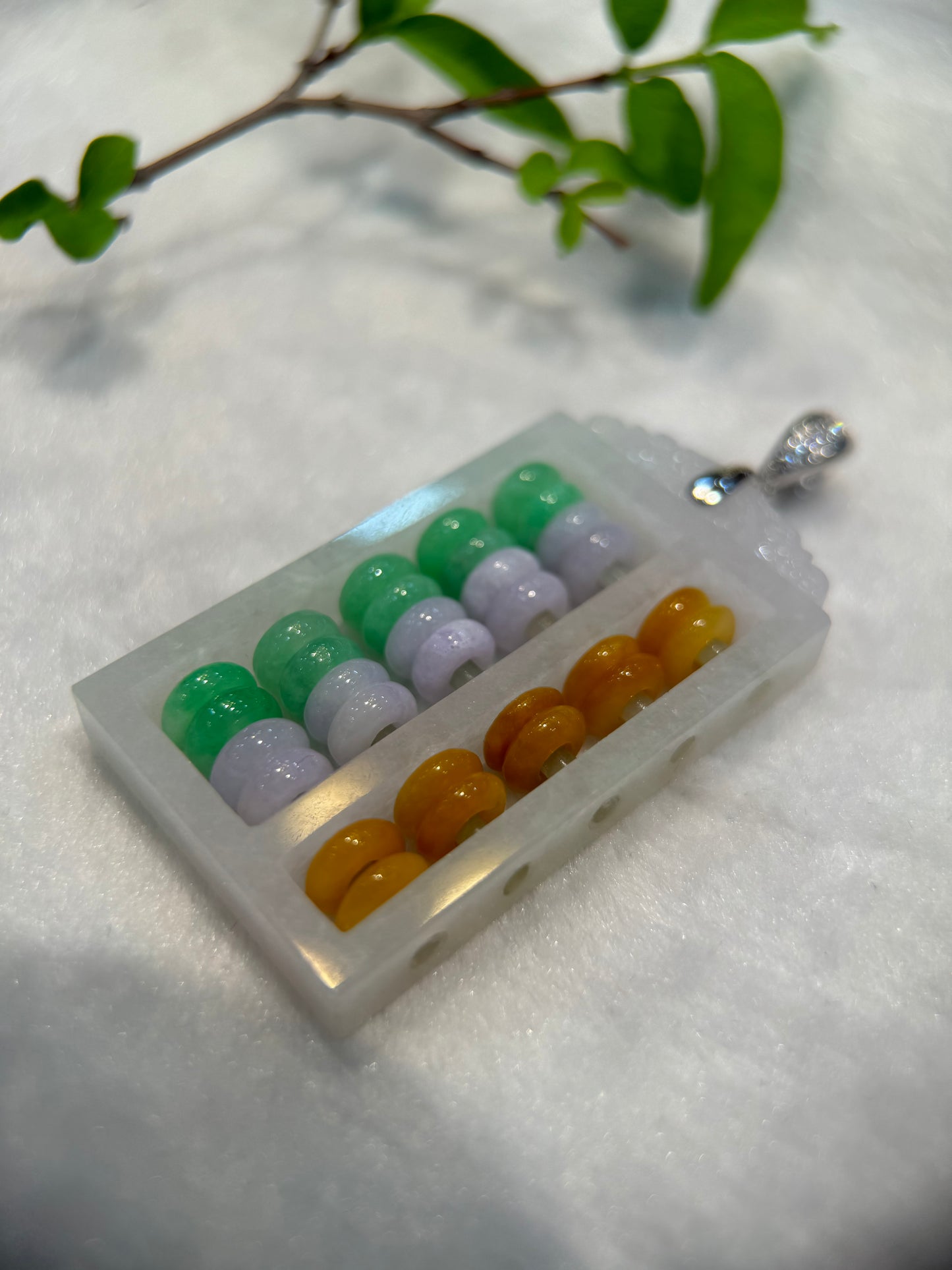 Abacus Jade Pendant (P131)