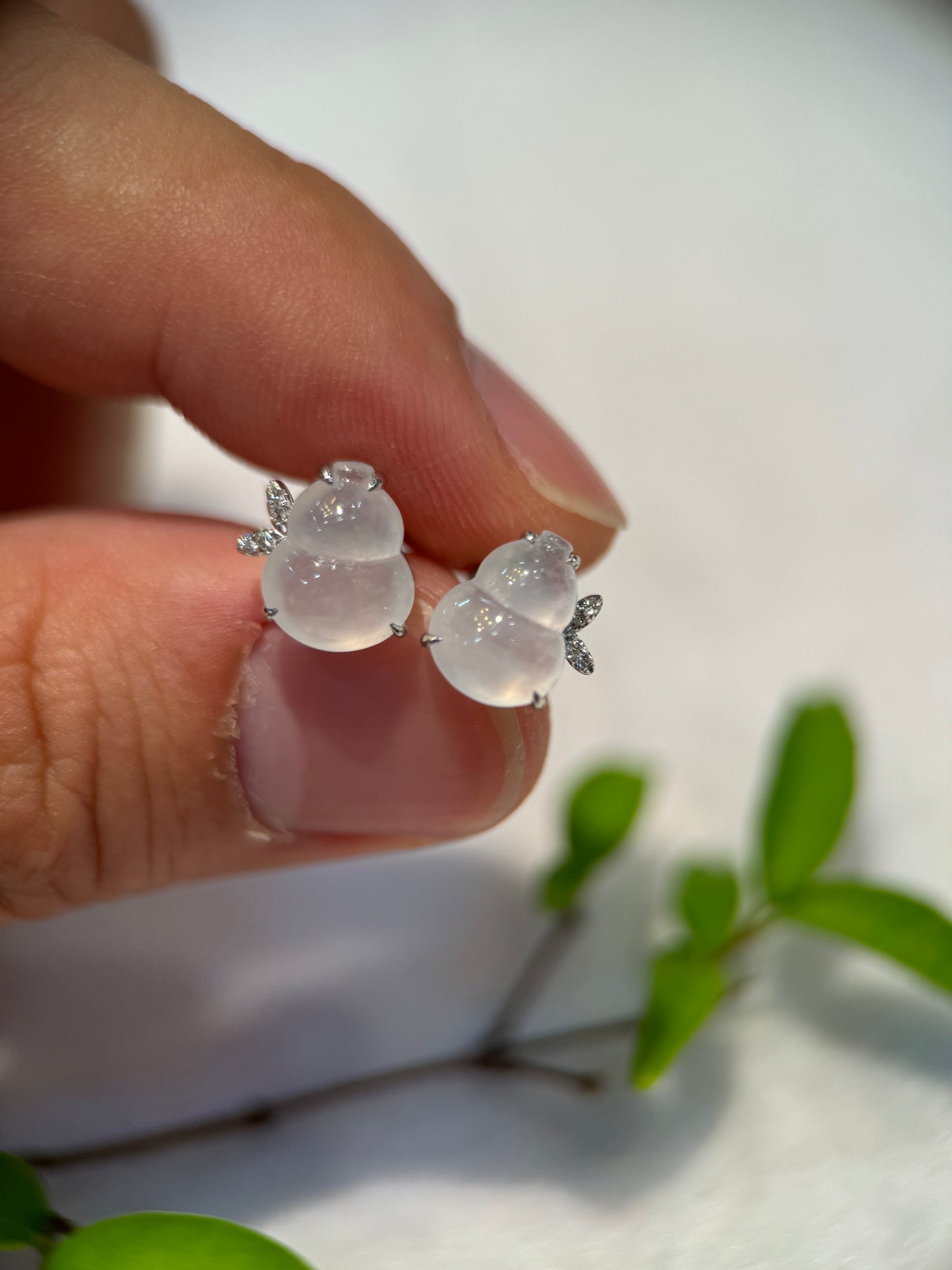 Icy Hu Lu（葫芦）Ear Studs (E312)