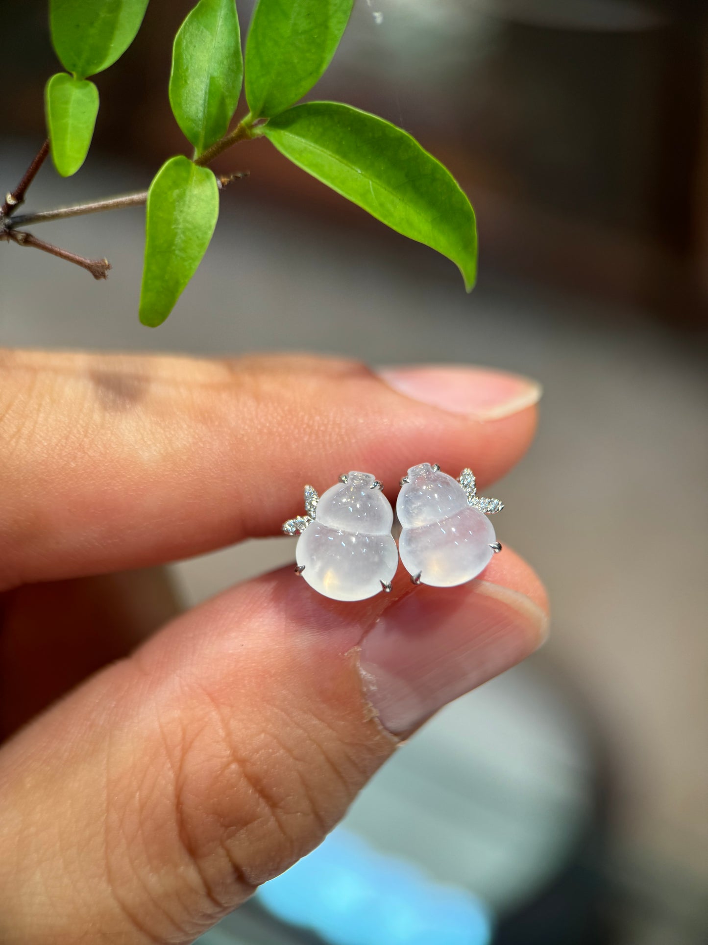 Icy Hu Lu（葫芦）Ear Studs (E312)