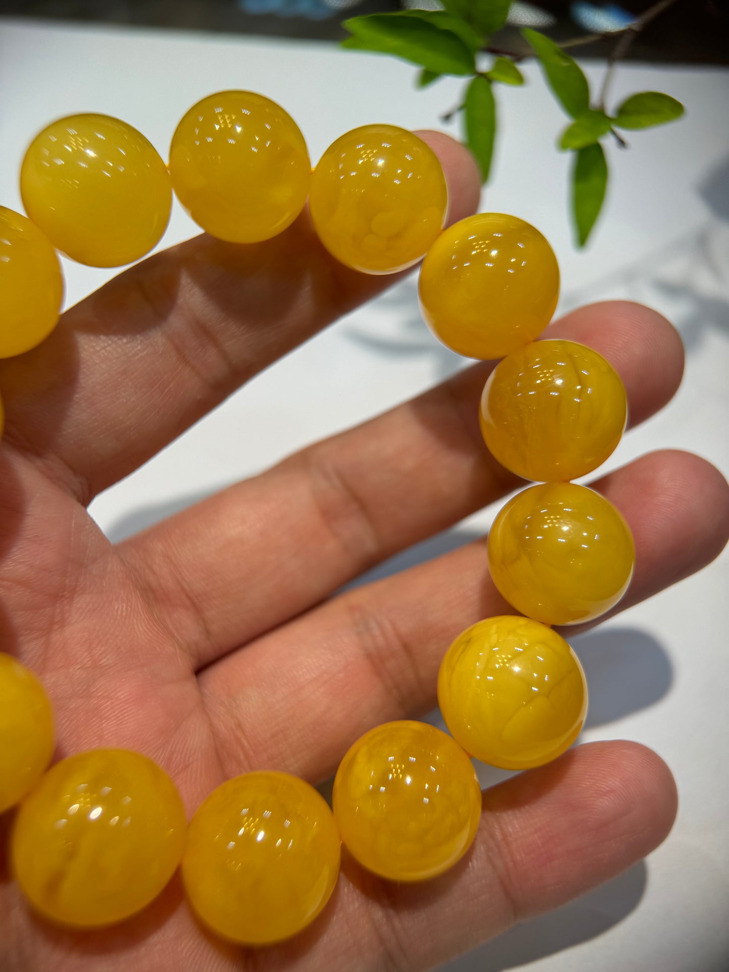 Natural Amber Beads Bracelet (B009)