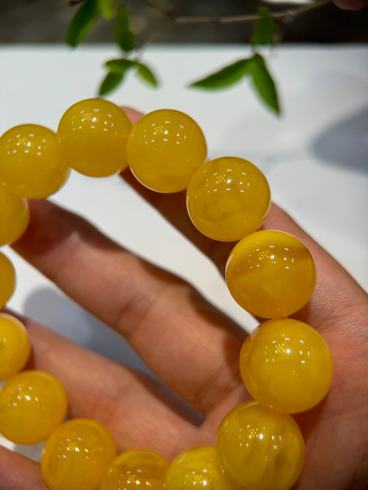 Natural Amber Beads Bracelet (B009)