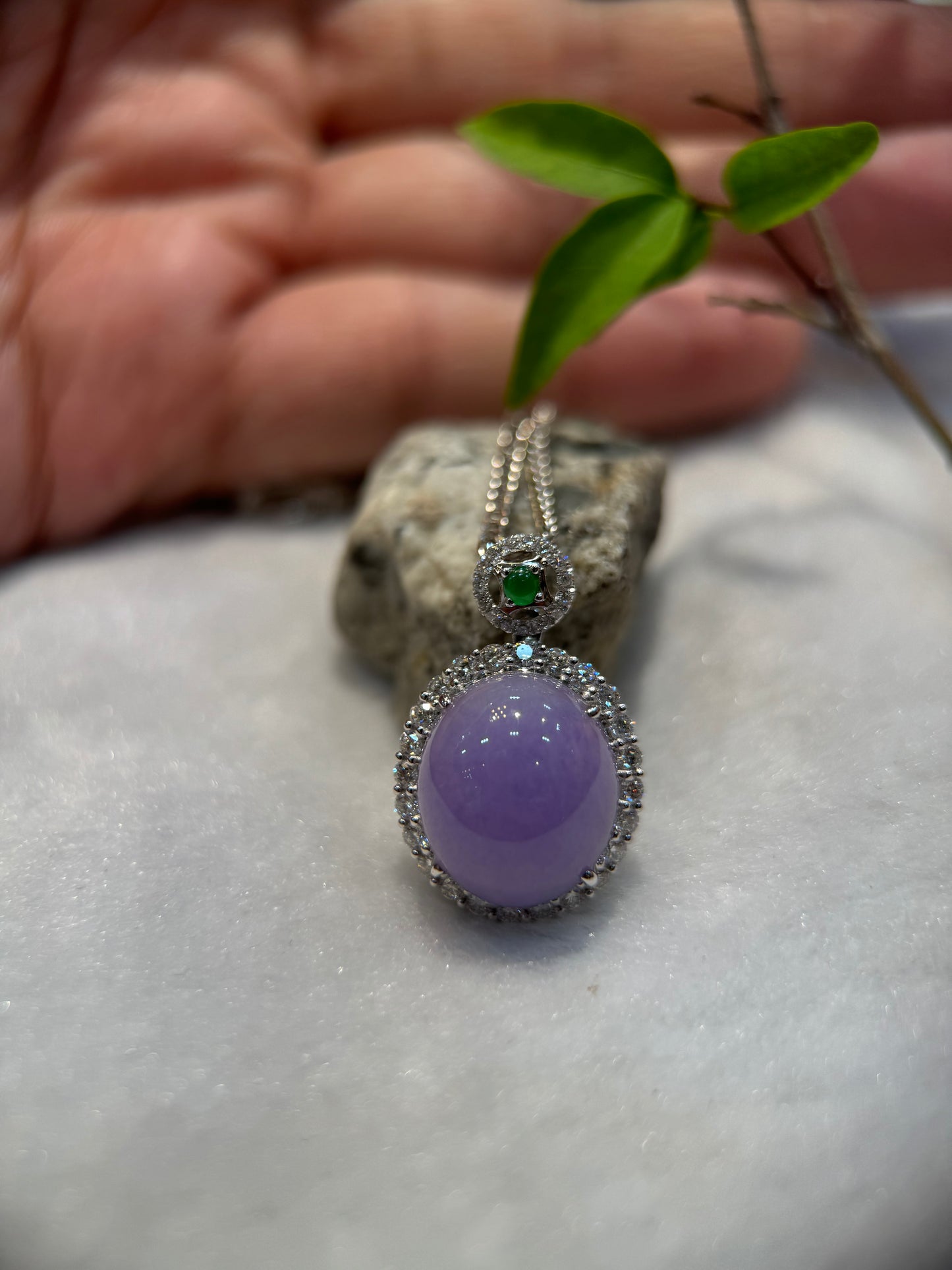 Lavender Cabochon Pendant ( P130)