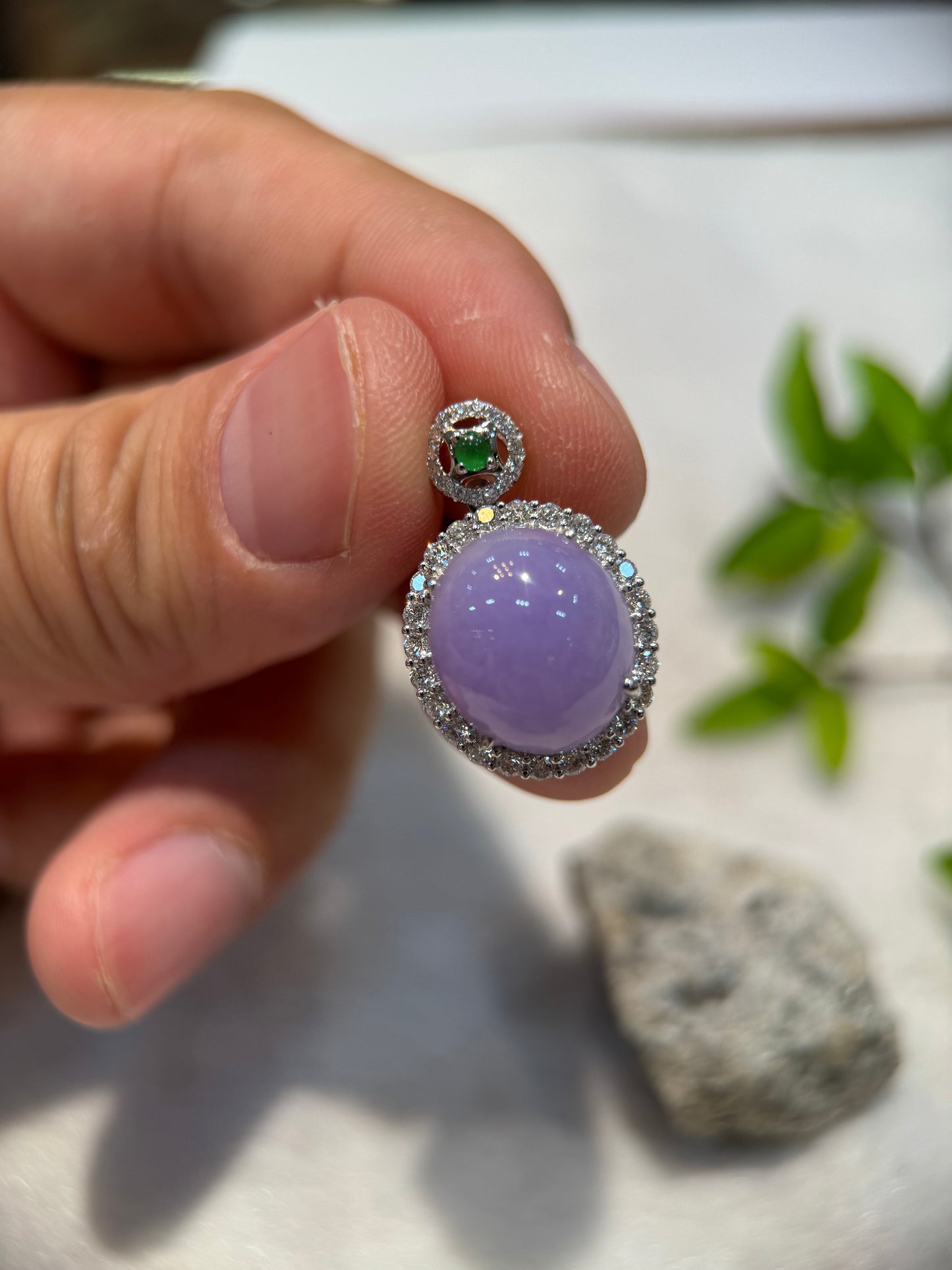 Lavender Cabochon Pendant ( P130)