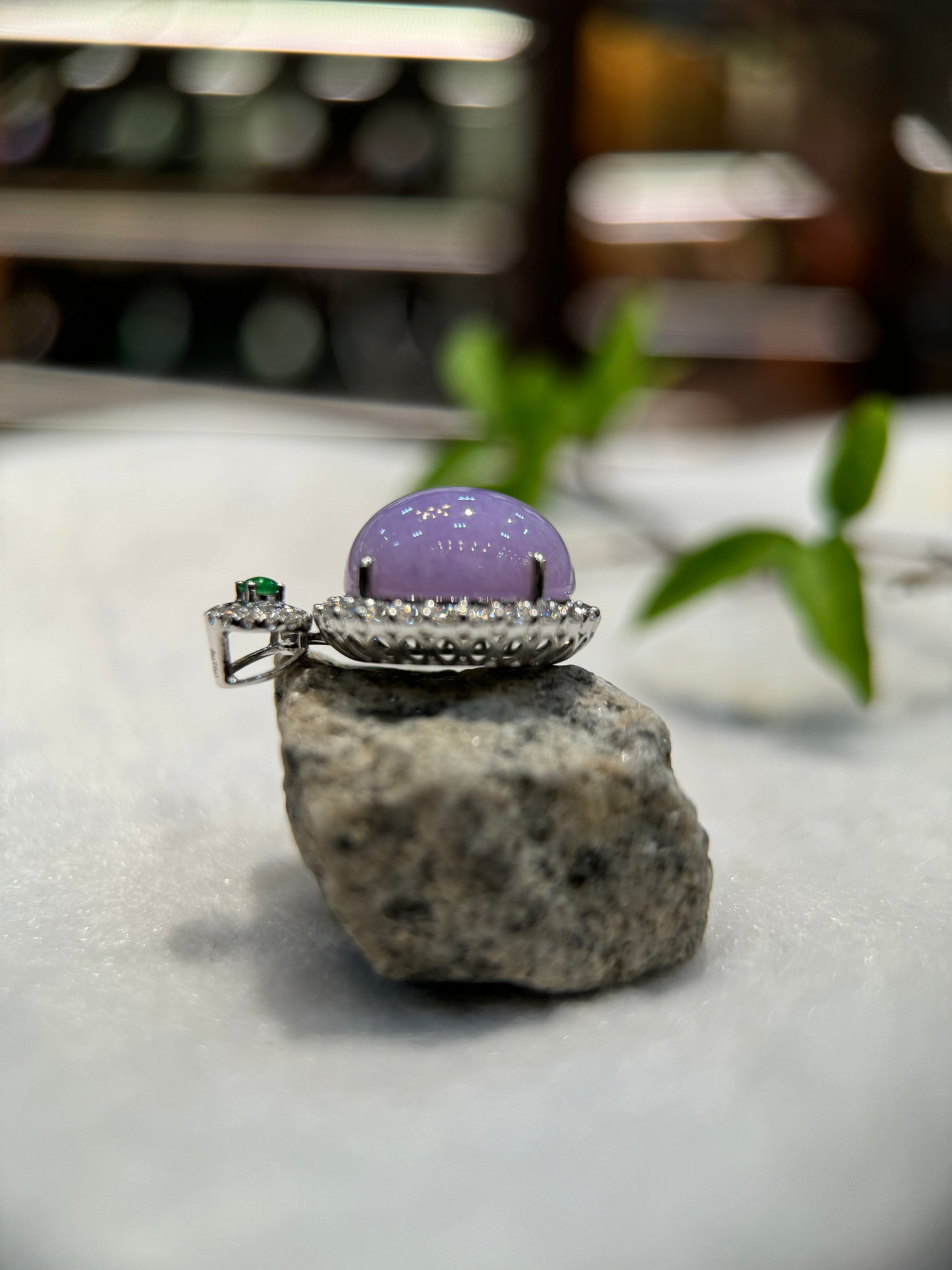 Lavender Cabochon Pendant ( P130)