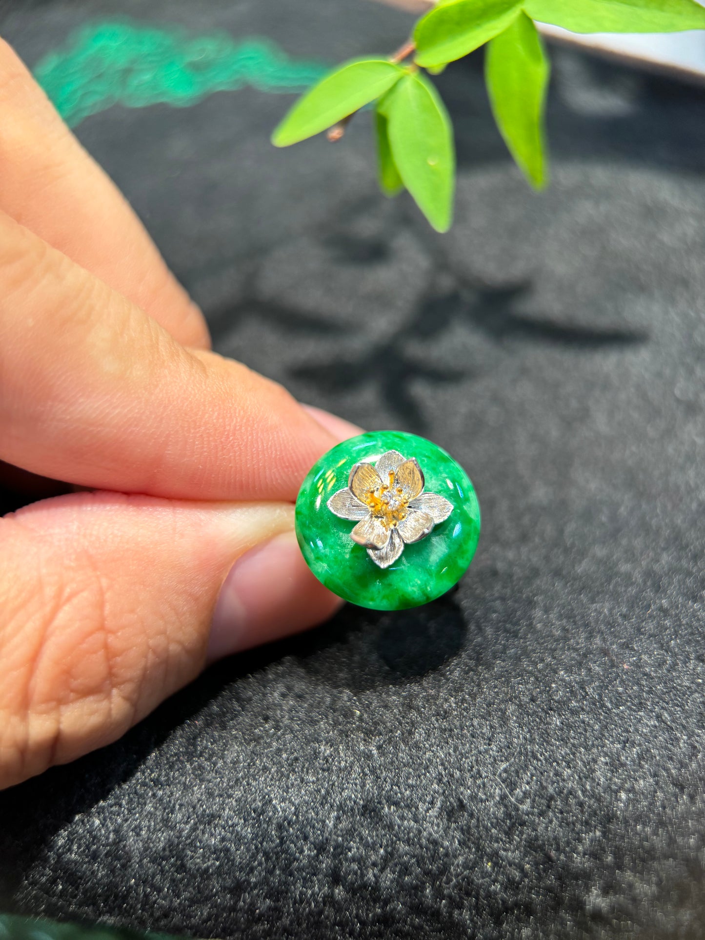 Green Safety Coin Ring (R127)