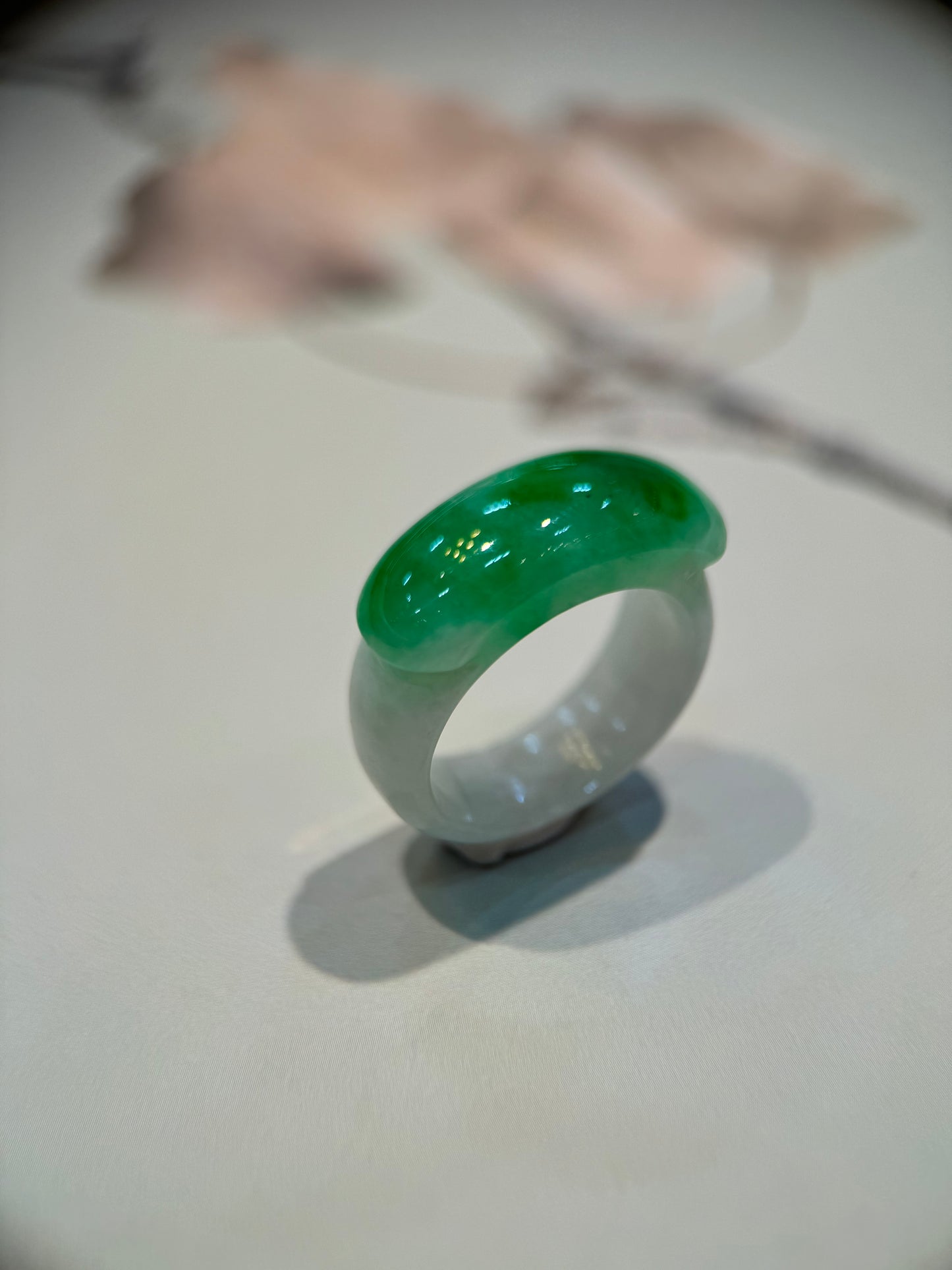 Green Saddle Jade Ring (R101)